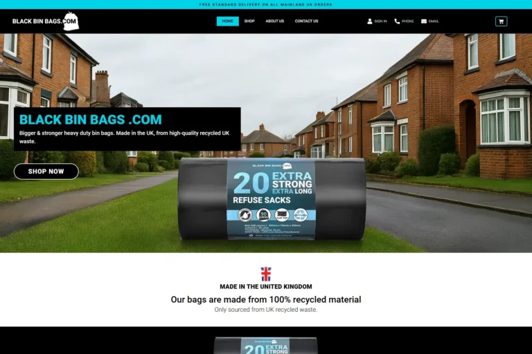 web designer Birmingham Black Bin Bags.com
