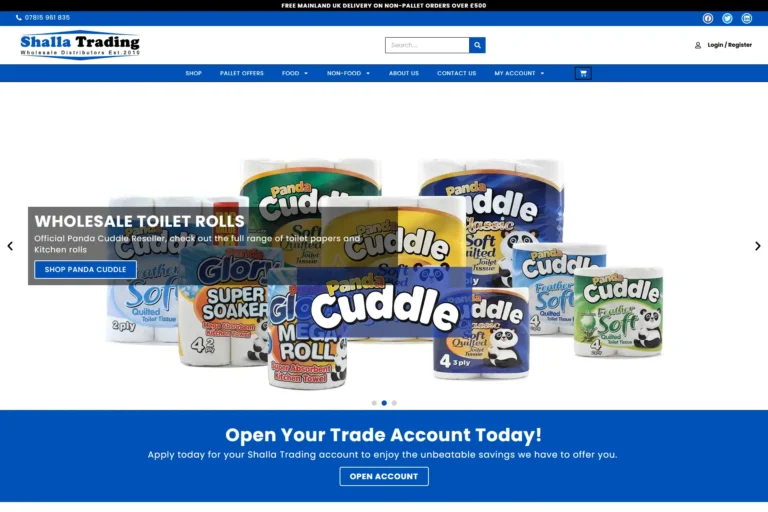 Shalla Trading website designers near me UK